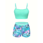 Flattering High‑Waist Slimming Bikini Three‑Piece Set