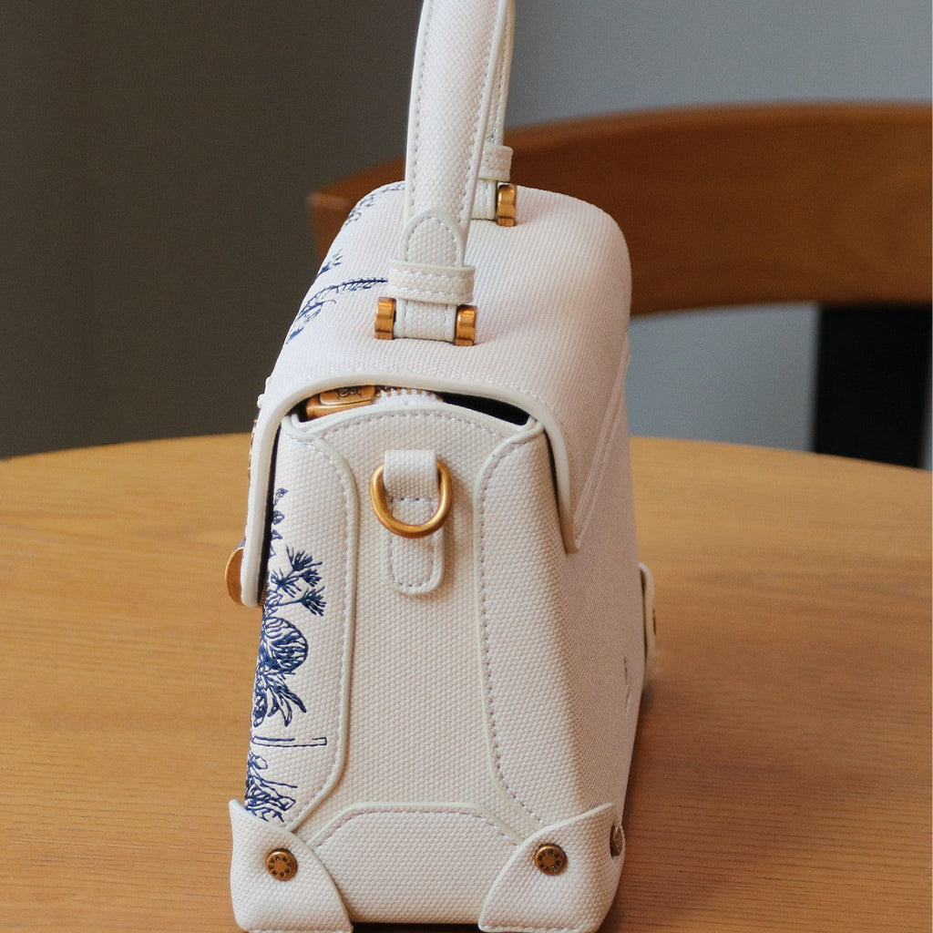 Light-luxury Intricately Embroidered Tote Shoulder Or Crossbody Purse