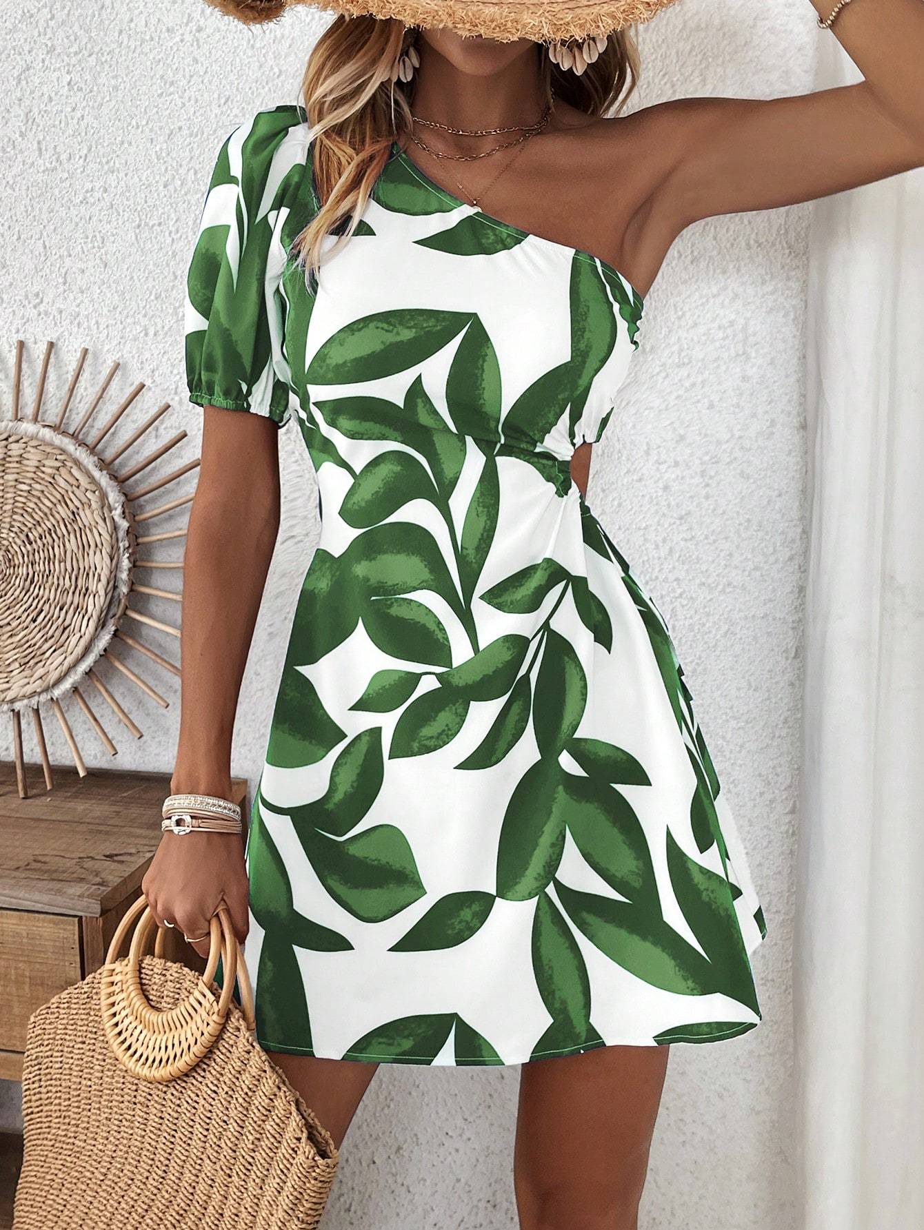 Puff Sleeve Summer Dress – Vacation & Beach Outfit