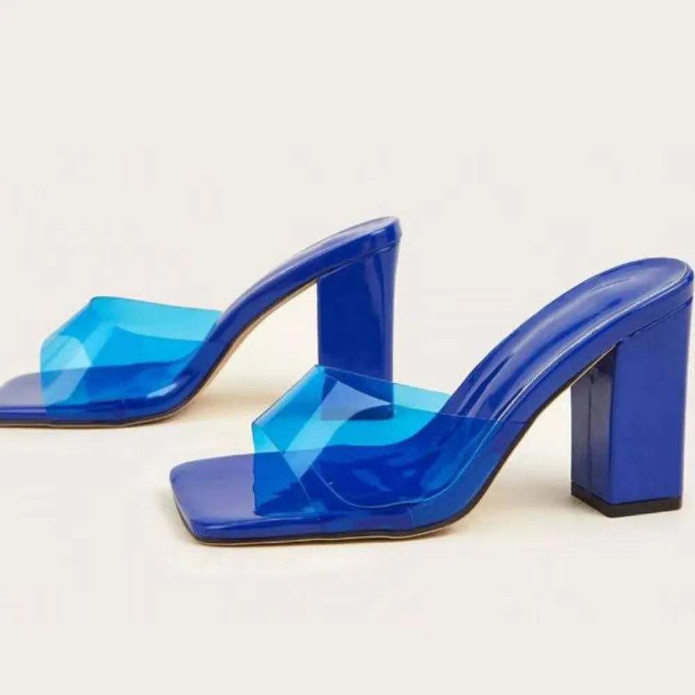 Square Toe Block Heels Sandals