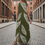 Vintage V-Neck Sleeveless High-Waist Maxi Dress