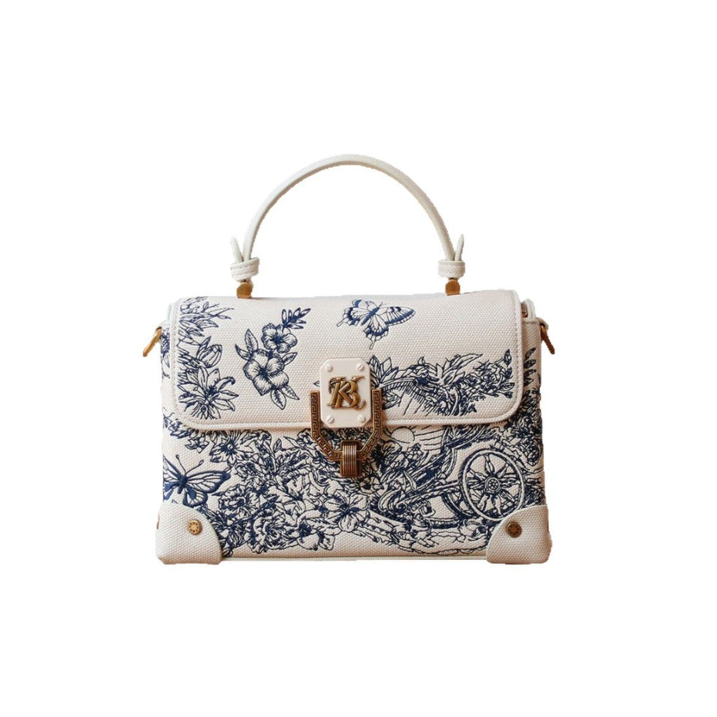 Light-luxury Intricately Embroidered Tote Shoulder Or Crossbody Purse