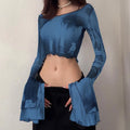 Tye-die Long Sleeve O-neck T-shirt