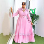 African Dashiki Chiffon Maxi Dress