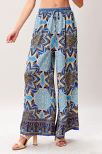 WOVEN SCARF TOP AND PANT SET
