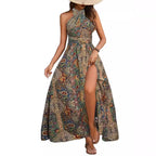 High Waist Bohemian Backless Dress