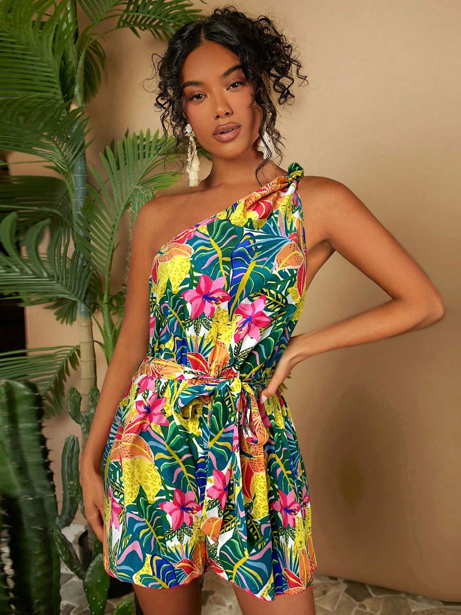 Summer Colorful Sexy off Shoulder Dress