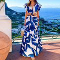 Summer Sexy Waist Lace Up Pleated Dress