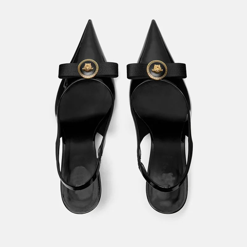 Pointed French Bow Light Mouth Heels