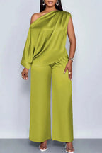 Satin Two-piece Set Luxurious Sports Suit