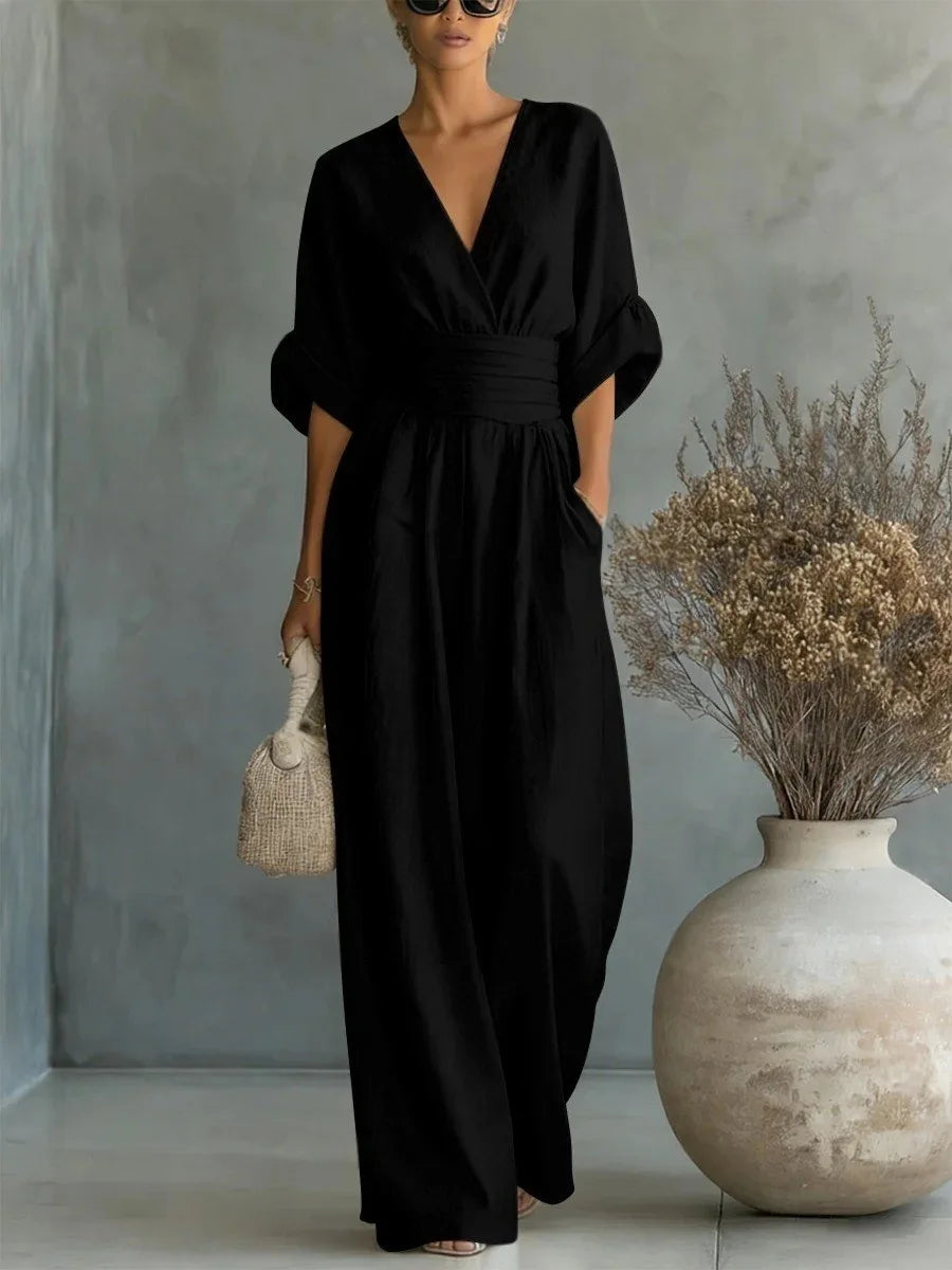 High Waist V-neck Jumpsuits Sexy Outfit