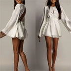 Stylish Lace-up A-line Dress