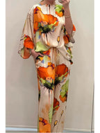Satin Two Piece Sexy Top+Wide Leg Long Pants Outfits