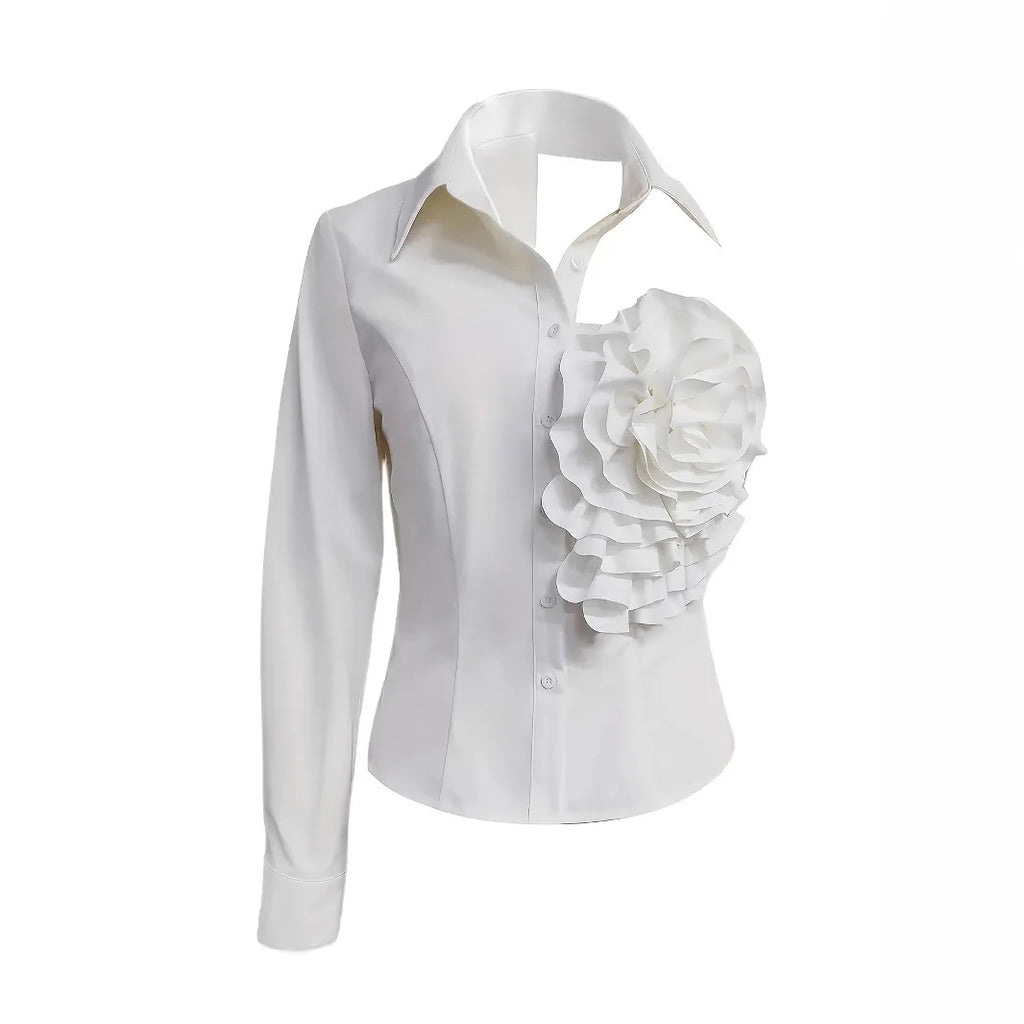 French Chic 3D Floral Shirts
