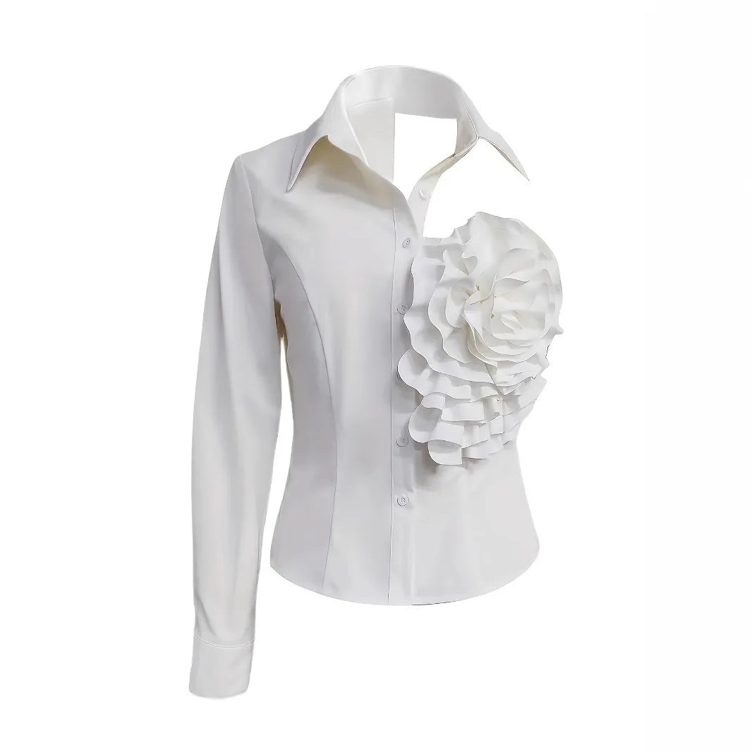 French Chic 3D Floral Shirts
