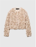 Sweet Versatile Baseball Floral Short Jacket