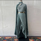 Elegant Party Batwing Sleeve Shawl Split Long Dresses