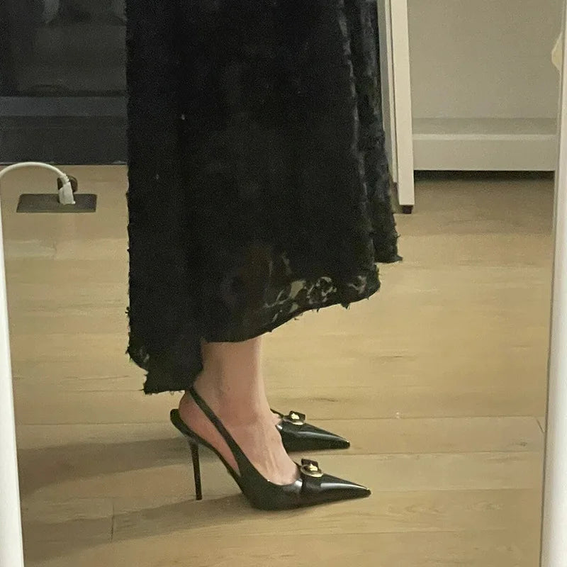 Pointed French Bow Light Mouth Heels