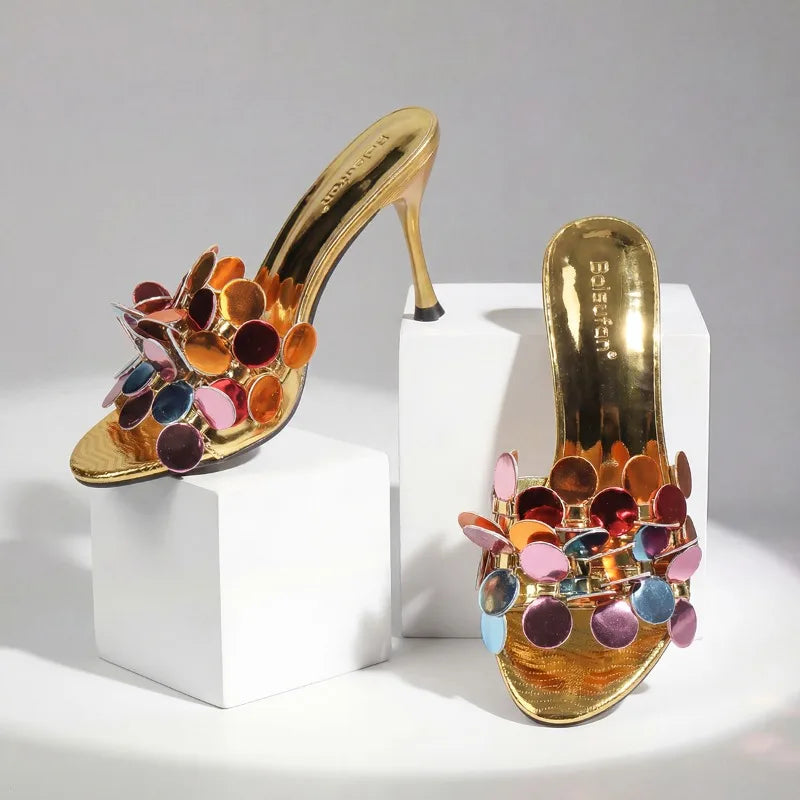 Novelty Designer Heels Slippers Open-toe Thin Heels Sandals