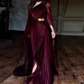 Elegant Party Batwing Sleeve Shawl Split Long Dresses
