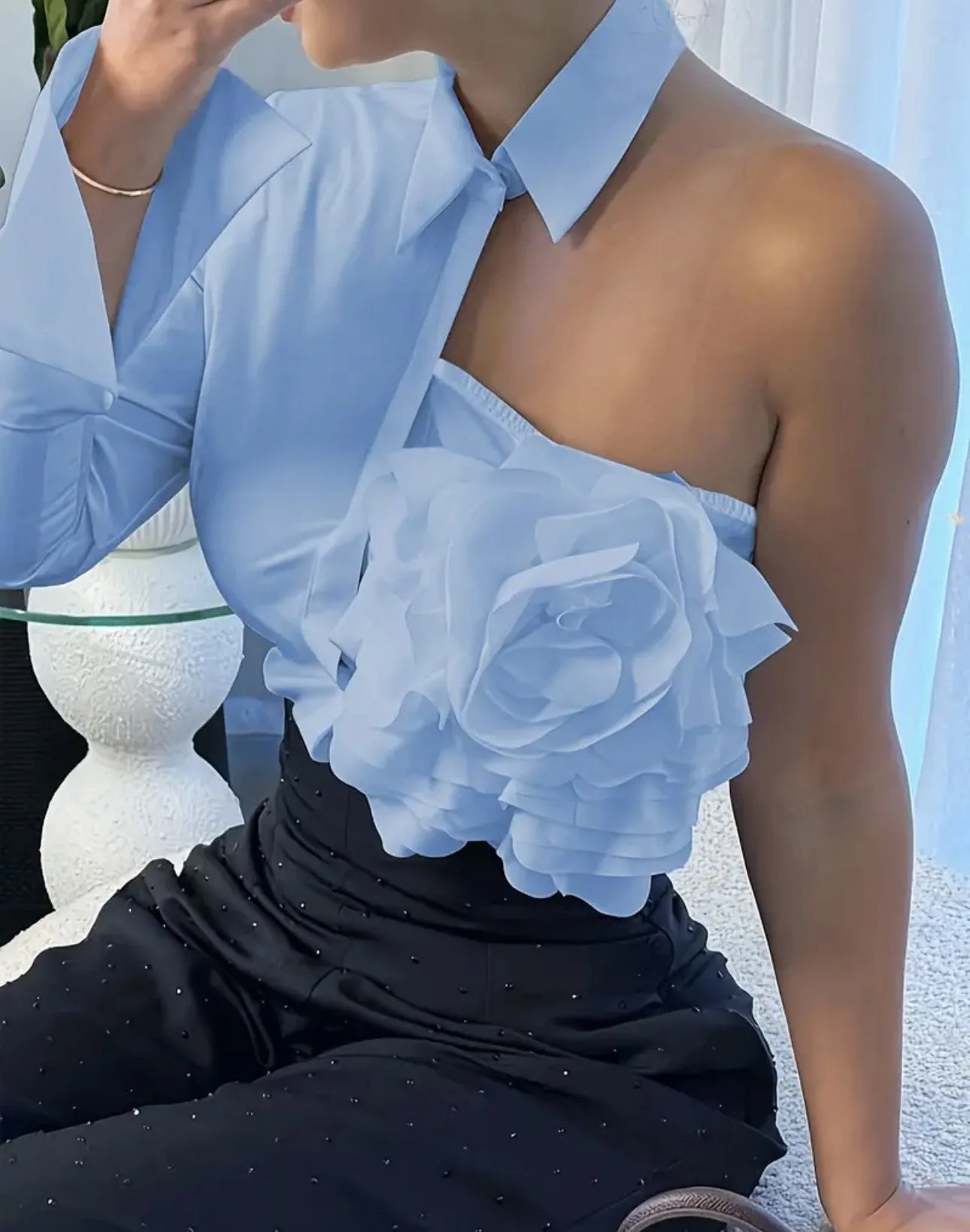 French Chic 3D Floral Shirts