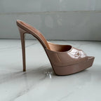 Patent Leather Platform Mules Slip-On