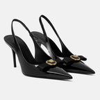 Pointed French Bow Light Mouth Heels
