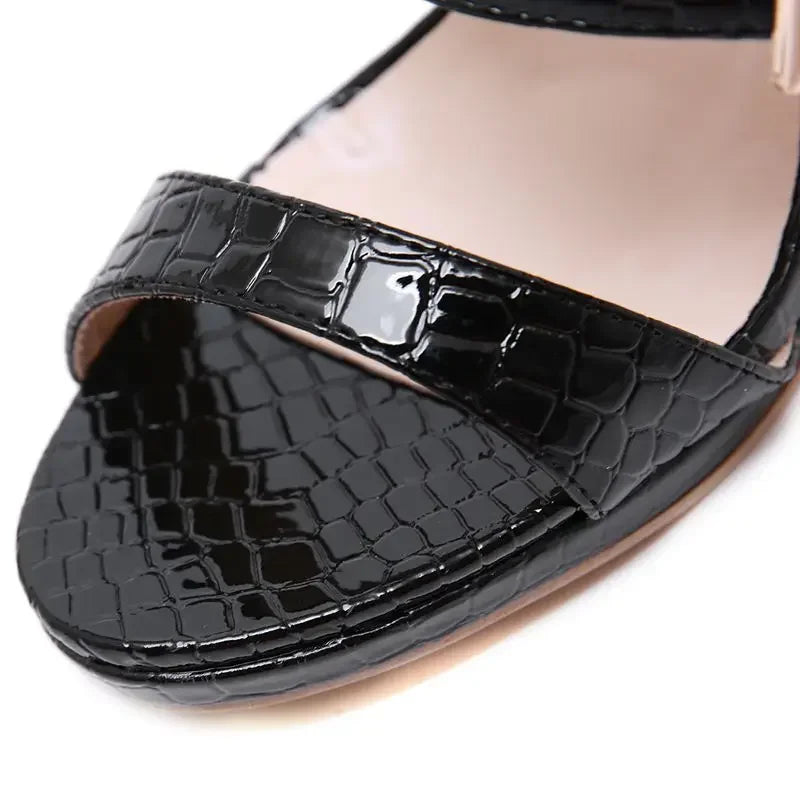 Open Toe High Heeled Slippers Buckle Sandals