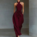 Chic Sexy Criss Cross Halter Backless Jumpsuit Romper