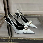 Pointed French Bow Light Mouth Heels