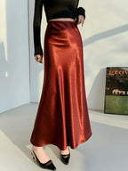 Chic Satin Sweet Trumpet Long Skirts