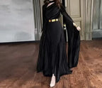 Elegant Party Batwing Sleeve Shawl Split Long Dresses