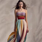 Camisole Printed Colorful Long Dress