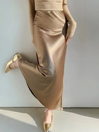 Chic Satin Sweet Trumpet Long Skirts
