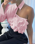 French Chic 3D Floral Shirts