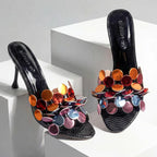 Novelty Designer Heels Slippers Open-toe Thin Heels Sandals