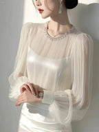Chic Fairy Style White Chiffon Blouse