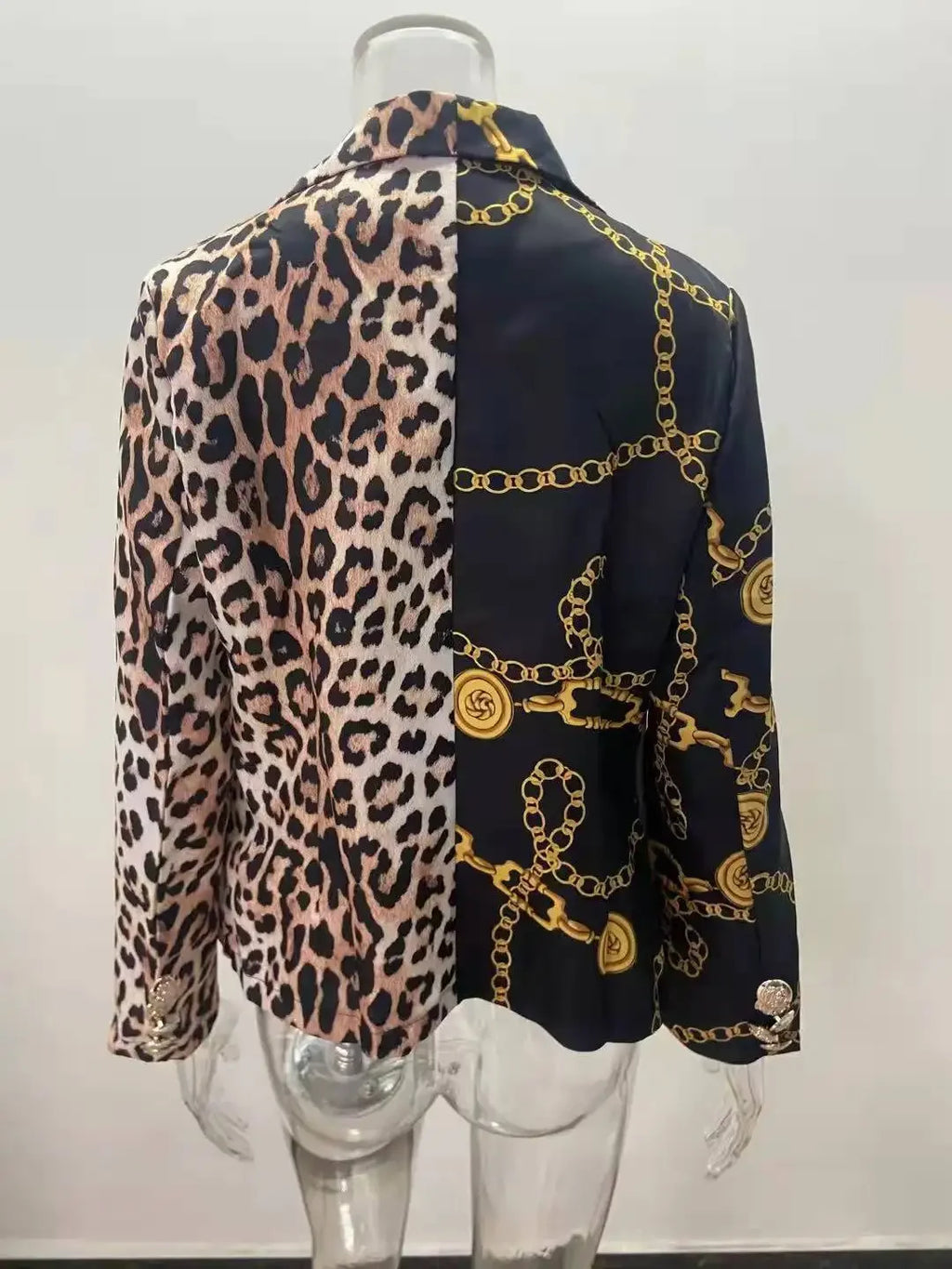 Vintage Office Double Breasted Blazer Notched Collar Chic Blazer
