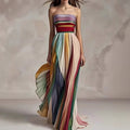 Camisole Printed Colorful Long Dress