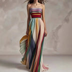 Camisole Printed Colorful Long Dress