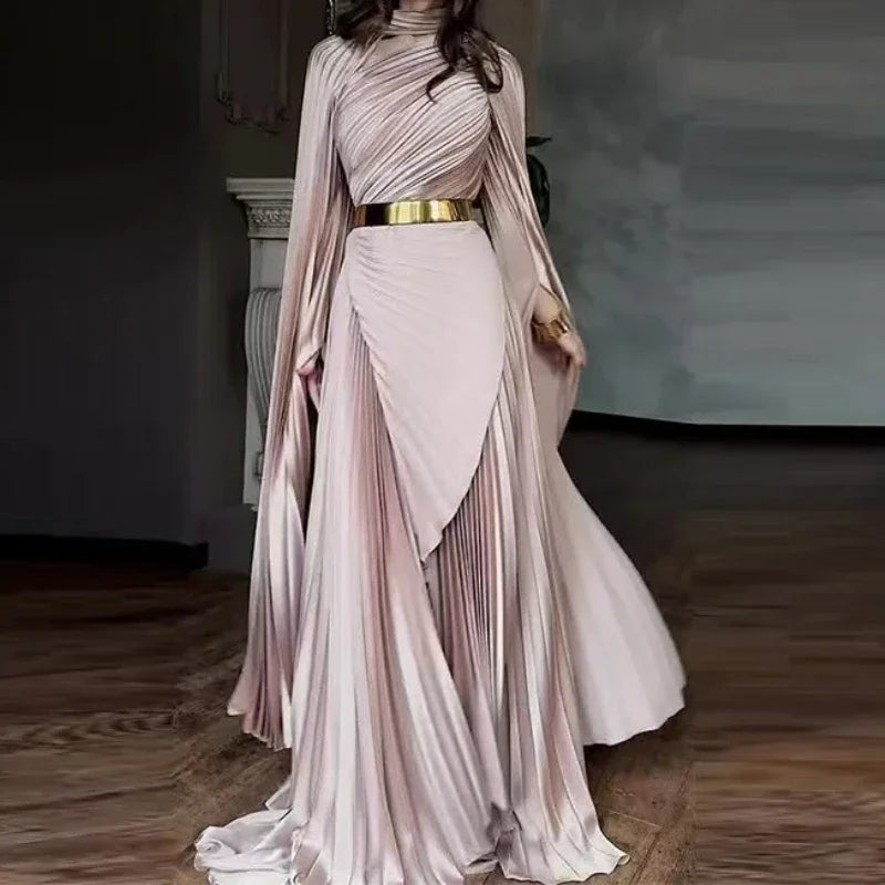 Elegant Party Batwing Sleeve Shawl Split Long Dresses