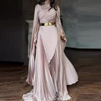 Elegant Party Batwing Sleeve Shawl Split Long Dresses