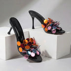 Novelty Designer Heels Slippers Open-toe Thin Heels Sandals