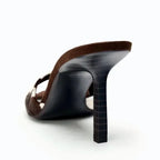 Suede Slippers Retro Elegant High Heels Slide