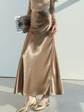 Chic Satin Sweet Trumpet Long Skirts