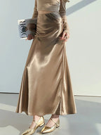 Chic Satin Sweet Trumpet Long Skirts