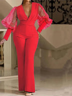High Waist Sequins Bodycon Jumpsuit