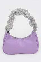 Faux Leather Pleated Shoulder Strap Bag