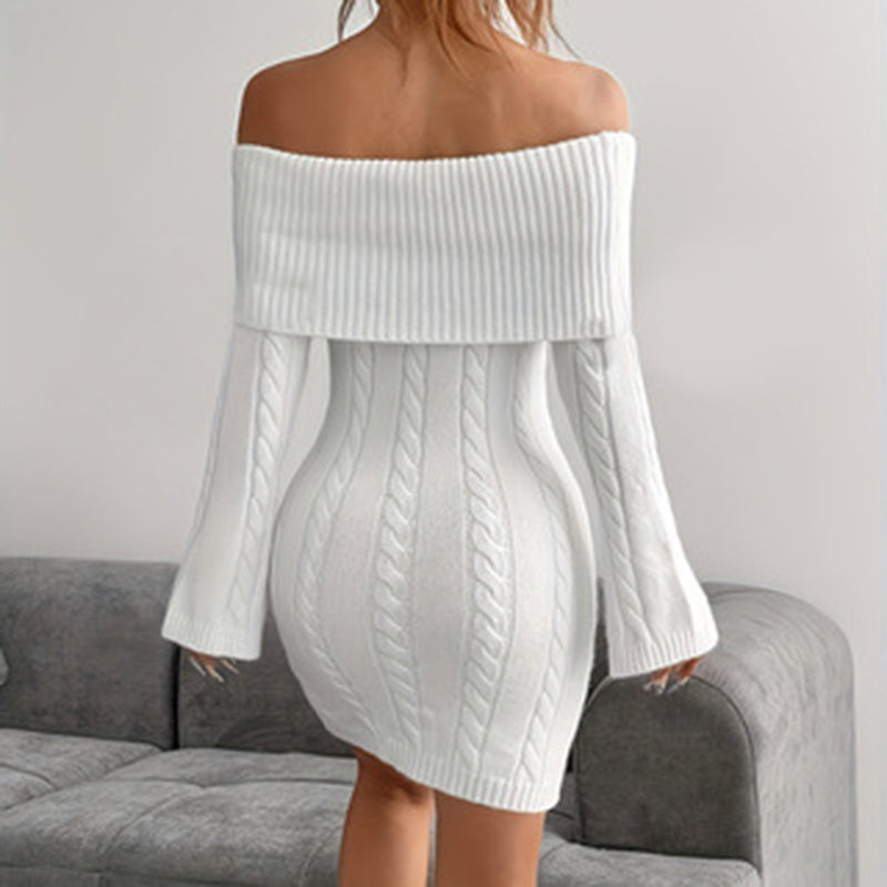 Knit Off Shoulder Bodycon Dress