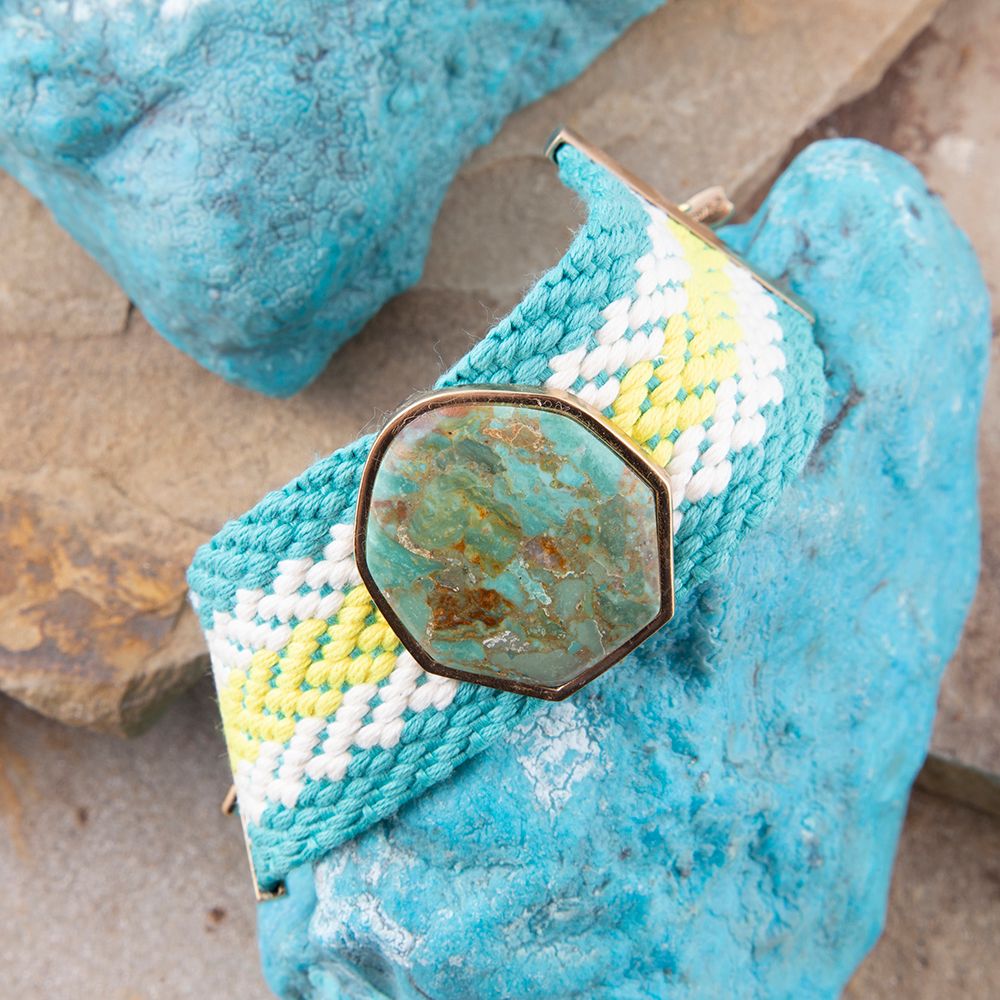 Blue Turquoise Blues Woven Bracelet
